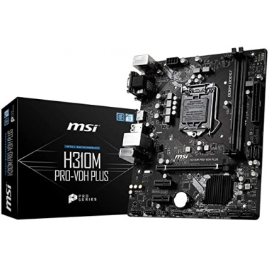 MSI  H310M PRO-VDH Intel H310 LGA1151 32GB DDR4  USB3.0 /VGA+DVI+HDMI  PCI Express m-ATX Retail