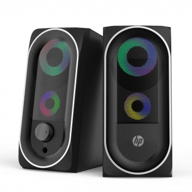HP  2.0 Channel Speaker  3.5 mm Jack W/RGB Light  Retail  BOX