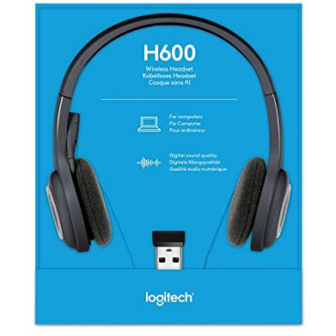 Logitech H600 Headset  Stereo - Blue, Black - Wireless - 10 m - Over-the-head - Binaural - Ear-cup - Noise Cancellin BROWN BOX
