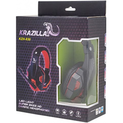 Krazilla Gaming Headset 3.5mm PC Stereo Headphones with Mic,Bass