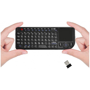 FAVI FE01-BL Mini 2.4GHz Wireless Keyboard Touchpad with Laser Pointer (Black)