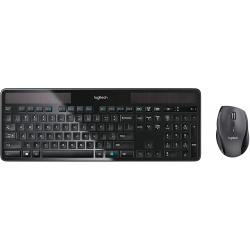 Logitech MK750 Wireless SOLAR Keyboard & Marathon Mouse Combo  CANADIAN FRENCH Laser Mous BORWN BOX