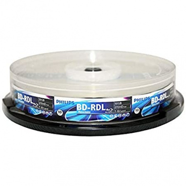 PHILIPS DOUBLE LAYER 50GB PRINTABLE RETAILBOX  10/PACK CAKE