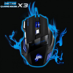 BEITAS X3  LED Light 3000DPI 6 BUTTON Usb Optical Gaming Mouse