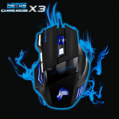 BEITAS X3  LED Light 3000DPI 6 BUTTON Usb Optical Gaming Mouse