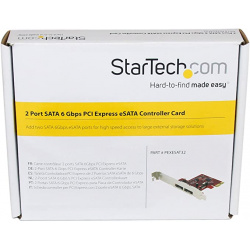 StarTech.com 2 Port SATA 6 Gbps PCI Express eSATA Controller Card