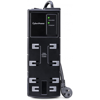 CyberPower CSB808 Essential 8-Outlets Surge Suppressor 6FT Cord  8 x NEMA 5-15R - 1800 J
