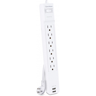 CyberPower Pro CSP606U42A Surge Suppressor 6 x NEMA 5-15R, 2 x USB - 900 J - 125 V AC Input