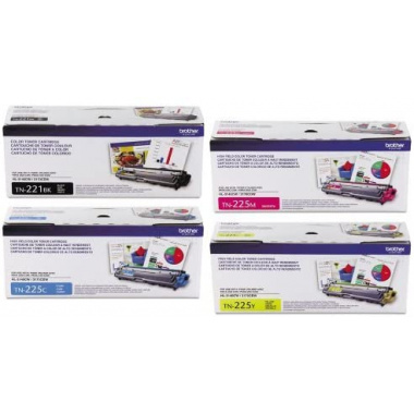 Printer Color Toner Brother TN-221/225BK  (4 COLOR PER KITS - NO Warranty)