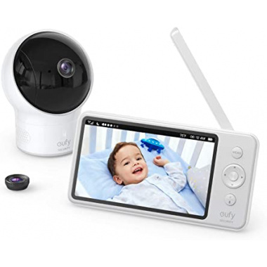 Video Baby Monitor, eufy Security, Video Baby Monitor with Camera and Audio, 720p HD Resolution, Night Vision, 5