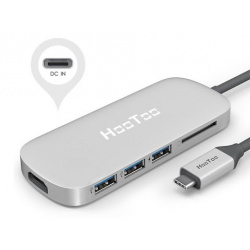 HooToo USB C Hub, 6 in 1 USB C Adapter, USB C Dongle with 4K to HDMI, 100W PD Charging Port